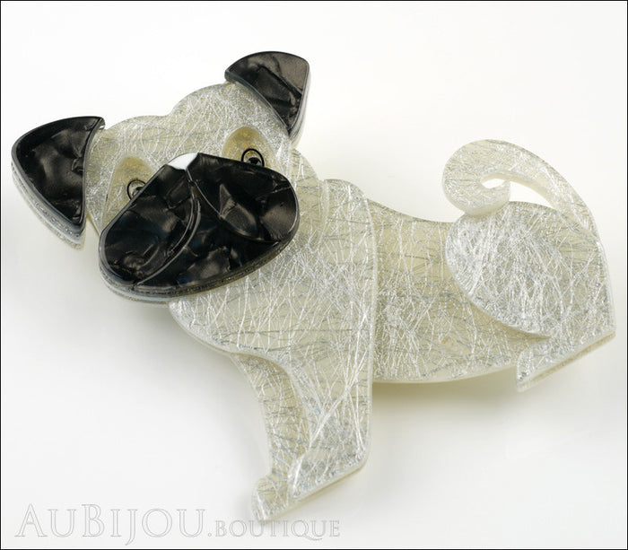 Erstwilder Dog Pin Brooch Preston Pug White Side
