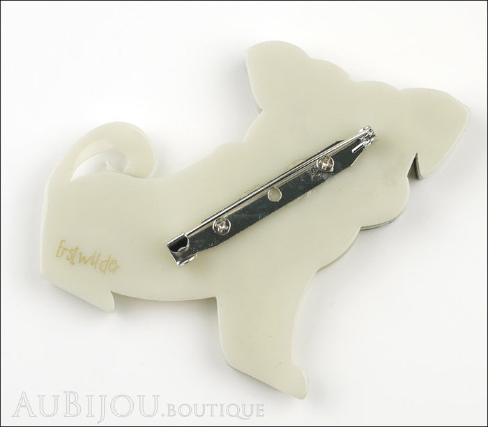 Erstwilder Dog Pin Brooch Preston Pug White Back