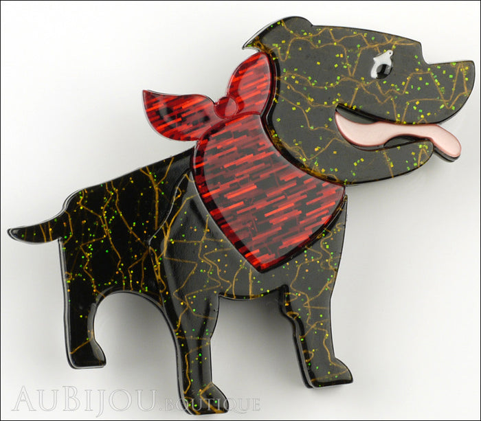 Erstwilder Dog Pin Brooch Staffy Stan Staffordshire Terrier Front