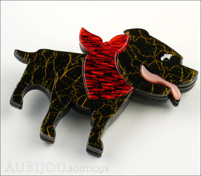 Erstwilder Dog Pin Brooch Staffy Stan Staffordshire Terrier Side