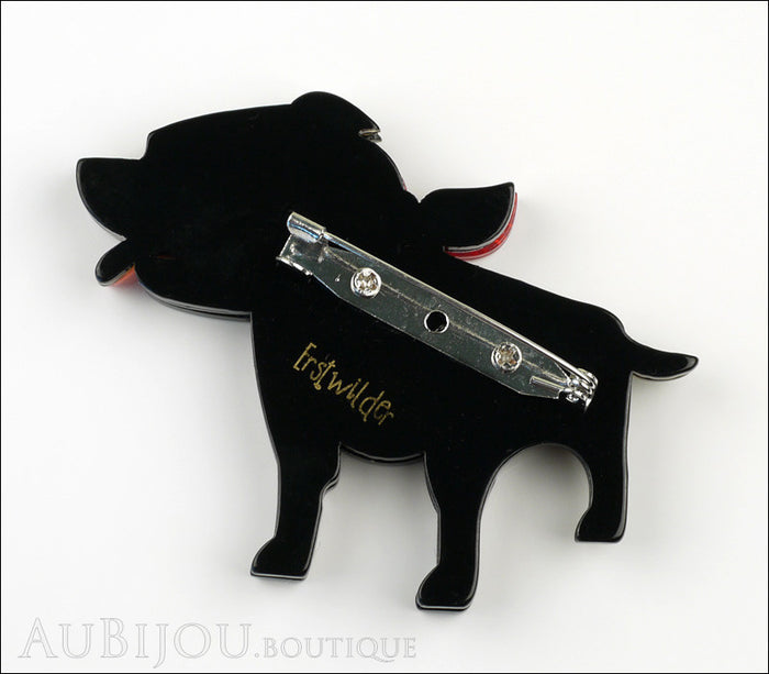 Erstwilder Dog Pin Brooch Staffy Stan Staffordshire Terrier Back