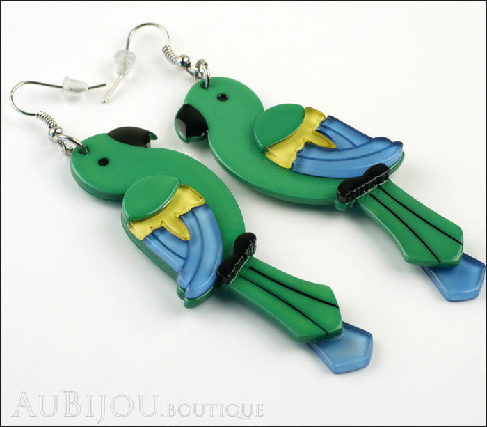 Erstwilder Earrings Pancha’s Parrots Green Side