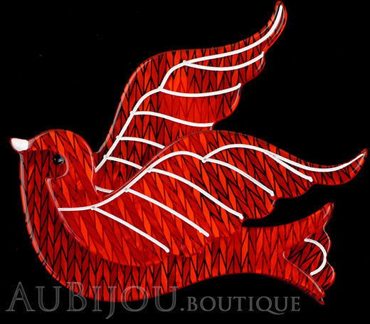 Erstwilder Pin Brooch Barbarella’s Bird Red Gallery