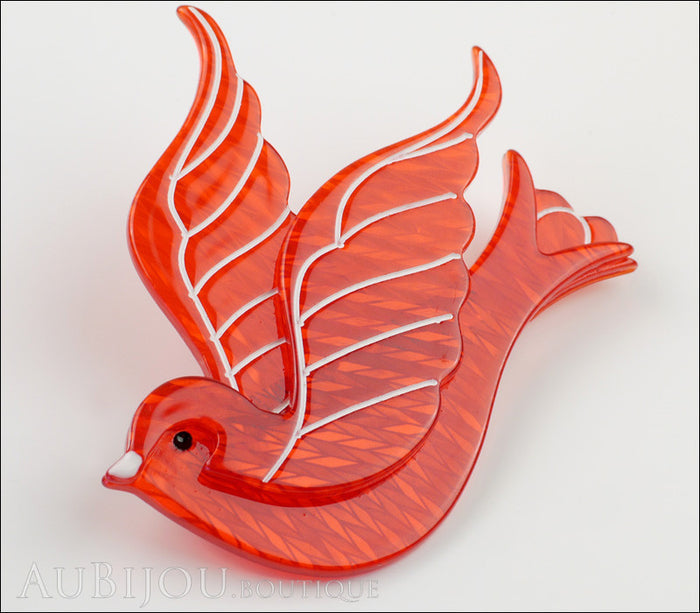 Erstwilder Pin Brooch Barbarella’s Bird Red Side