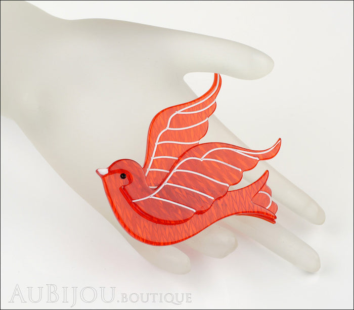 Erstwilder Pin Brooch Barbarella’s Bird Red Mannequin