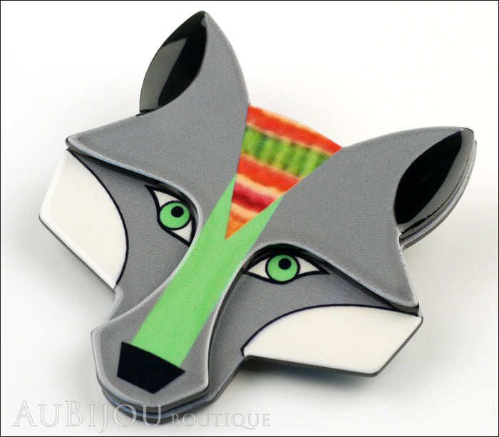 Erstwilder Pin Brooch Chanteloup the Chanting Wolf Side