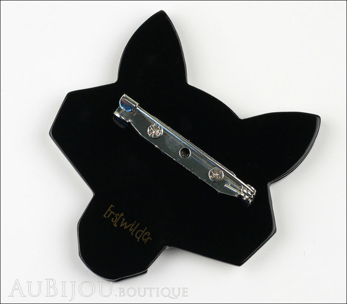 Erstwilder Pin Brooch Chanteloup the Chanting Wolf Back