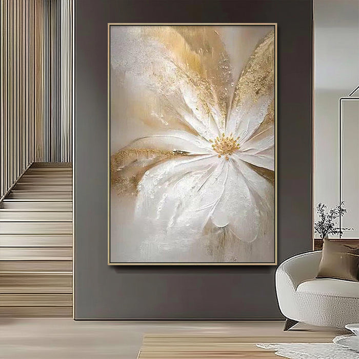 Flower & Leaf Abstract Textured Wall Art  #ML032
