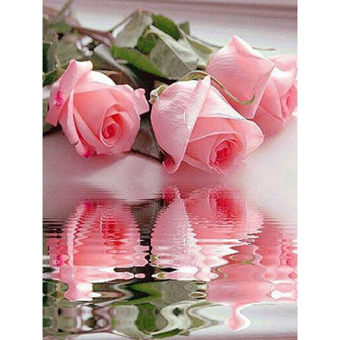 Flower Pink Diamond Painting Kit - DIY