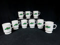 Footed Holly Mugs