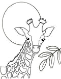 Giraffe Sunset Canvas