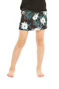 Girl's Athletic Skorts Skirt with Shorts in Wispy Cereus Black