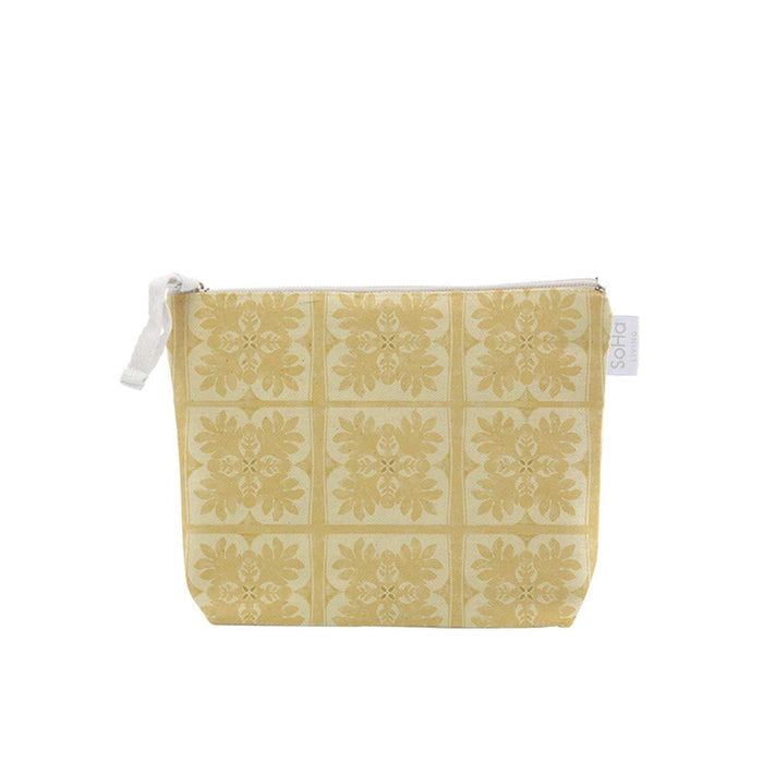 Golden Quilt Cosmetic Bag, Small