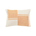 HARTVIGSEN ORANGE STRIPE MODERN INDUSTRIAL  THROW PILLOW