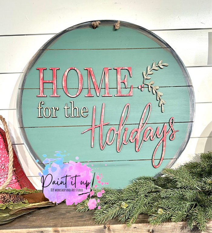 Home for the Holidays Door Hanger