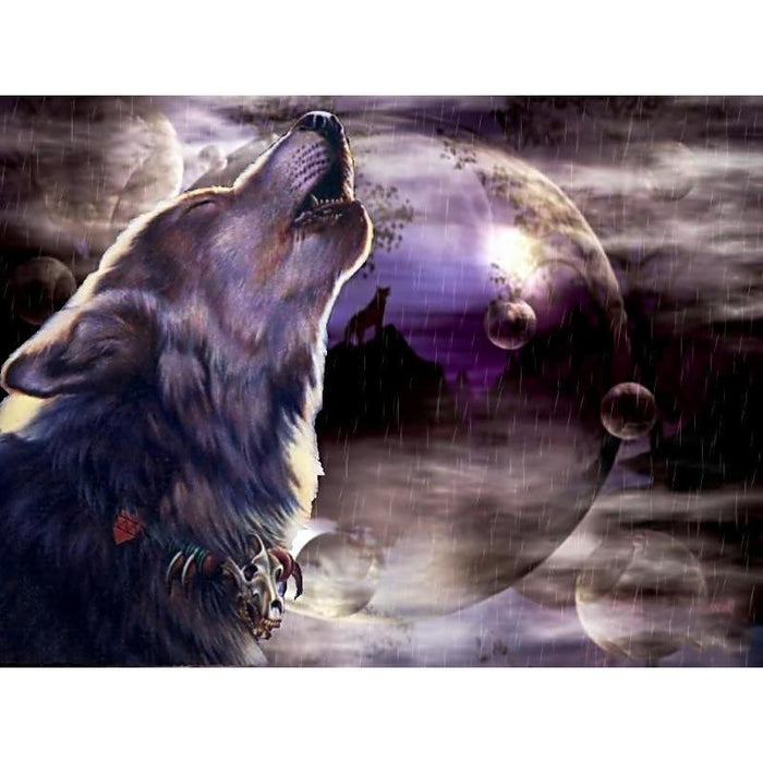 Howling Wolf Diamond Painting Kit - DIY