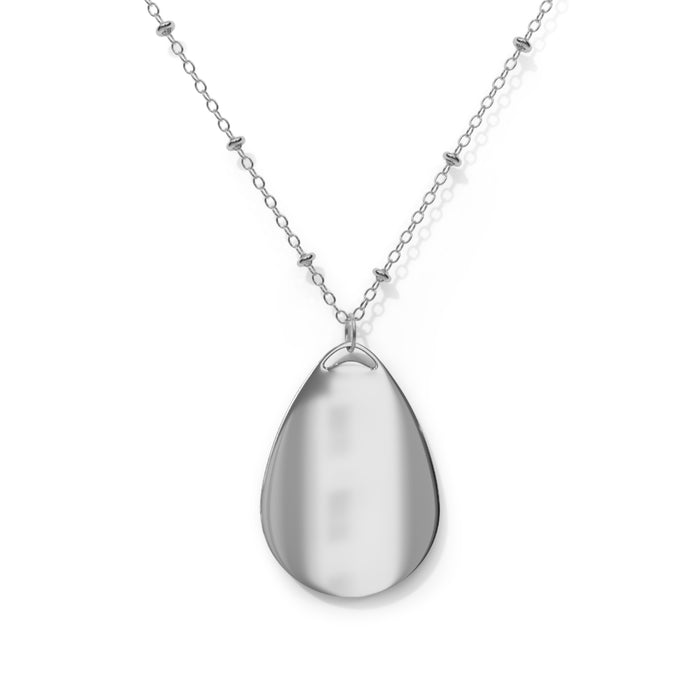 Irvine Scottish clan necklace with silver-tone bead chain, pendant view