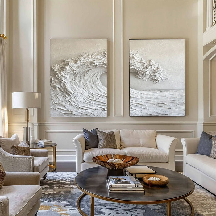 Large Textured Seascape Painting for Living Room Wall Art #OS 037