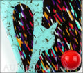 Lea Stein Cat With Ball Art Deco Brooch Pin Turquoise Multi Gallery