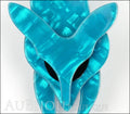 Lea Stein Fox Brooch Pin Light Turquoise Blue Black Gallery
