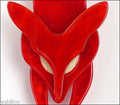 Lea Stein Fox Brooch Pin Red Cream Gallery