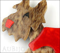 Lea Stein Kimdoo Dog Scottish Terrier Brooch Pin Chestnut Red Gallery