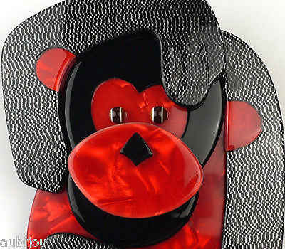 Lea Stein Saga The Monkey Brooch Pin