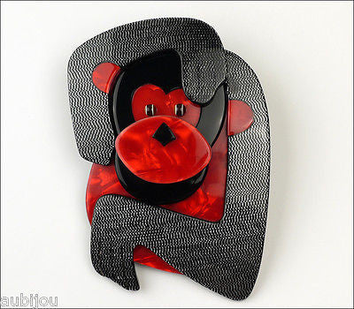 Lea Stein Saga The Monkey Brooch Pin