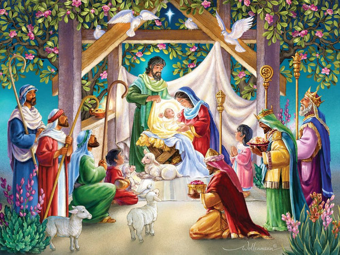 Magi and the Manger Scene: Jigsaw Puzzle, 550 pieces