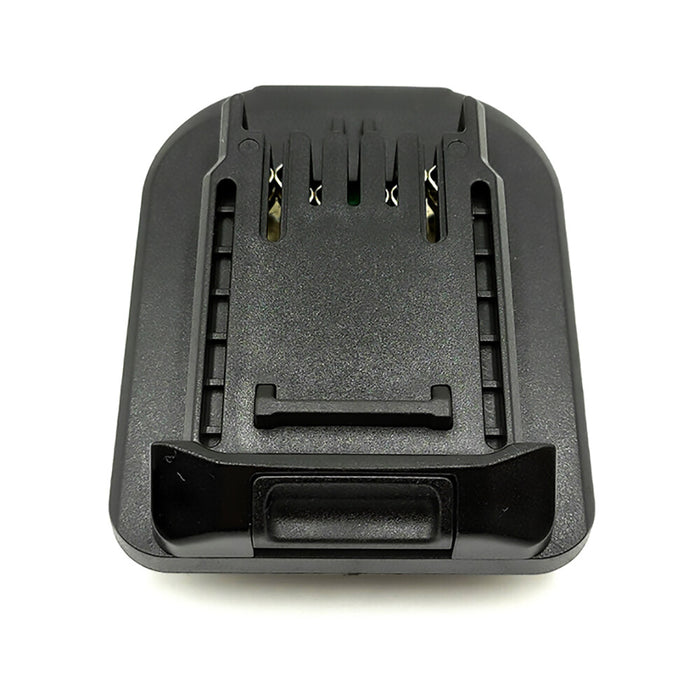 Makita 18V LXT to CAT 18V battery adapter - CAT tool-side connection, five spring-clip terminal slots with copper contacts