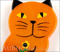 Marie-Christine Pavone Brooch Cat Leon Orange Galalith Paris France Gallery