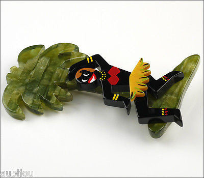Marie-Christine Pavone Brooch Josephine Baker Palm Tree Galalith
