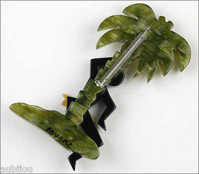 Marie-Christine Pavone Brooch Josephine Baker Palm Tree Galalith