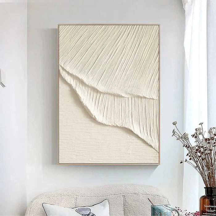 Minimalist Textured Plaster Art Painting Wall Artwork Original by Artist