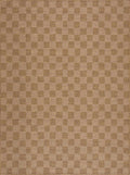 Modern Geometrical Checkered Brown and Ivory Outdoor safe Area Rug - The Rug Decor