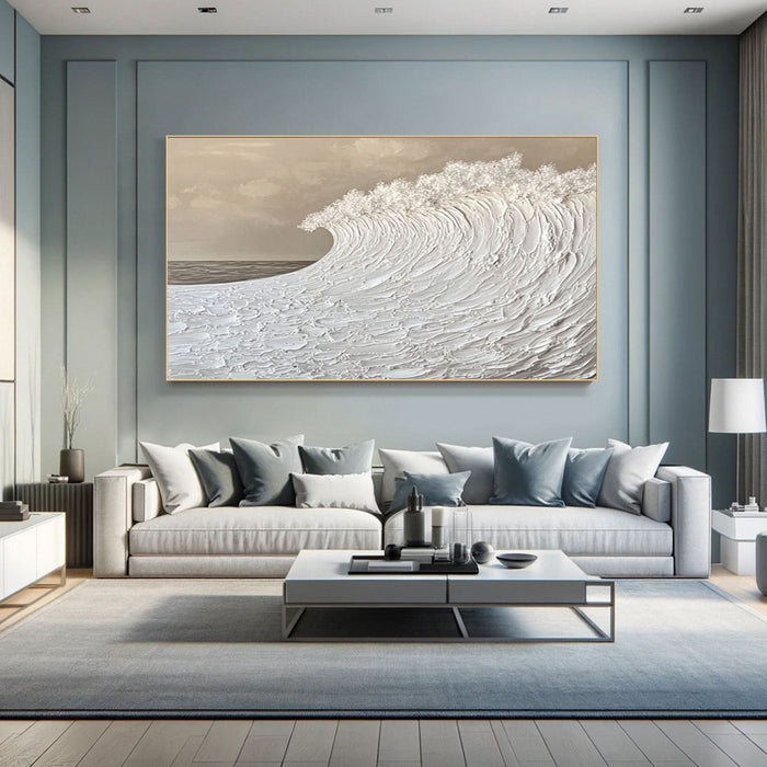 Modern Nature Inspired Wall Art Textured Wave Oil Painting #BBM 034