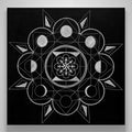"Moon Phase Mandala Raw"
