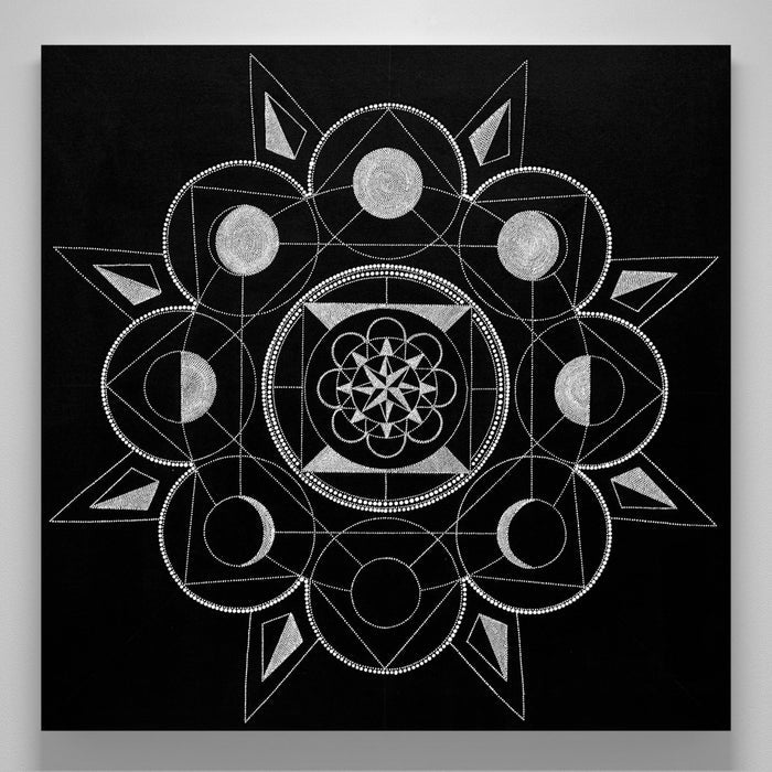 "Moon Phase Mandala Raw"