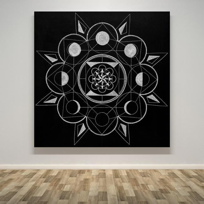 "Moon Phase Mandala Raw"