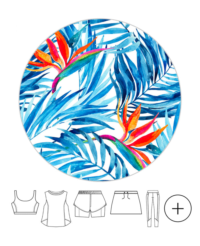Mother Daughter Athletic Set in Firebird Blue White