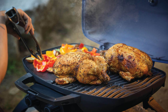 Napoleon TravelQ 285 Portable Gas Grill w/ Griddle, Red