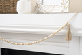 Natural Wood Beaded Garland w/ Tassel