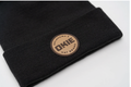 Okie Brand Black Beanie Leather Circle