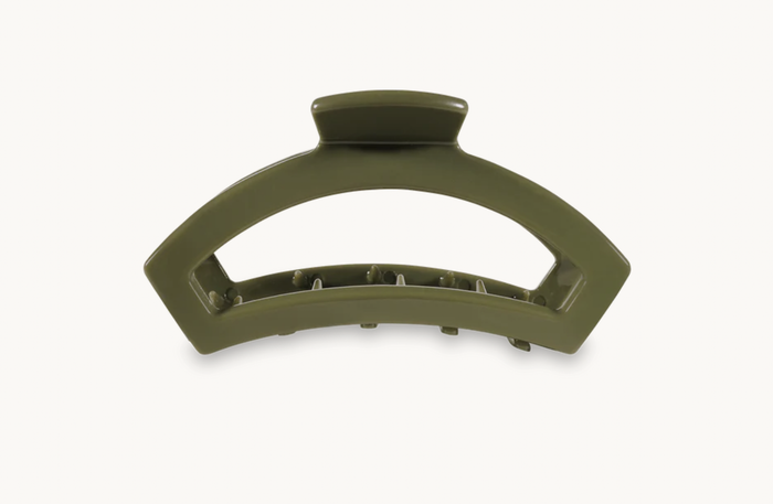 Olive Tiny Open Hair Clip