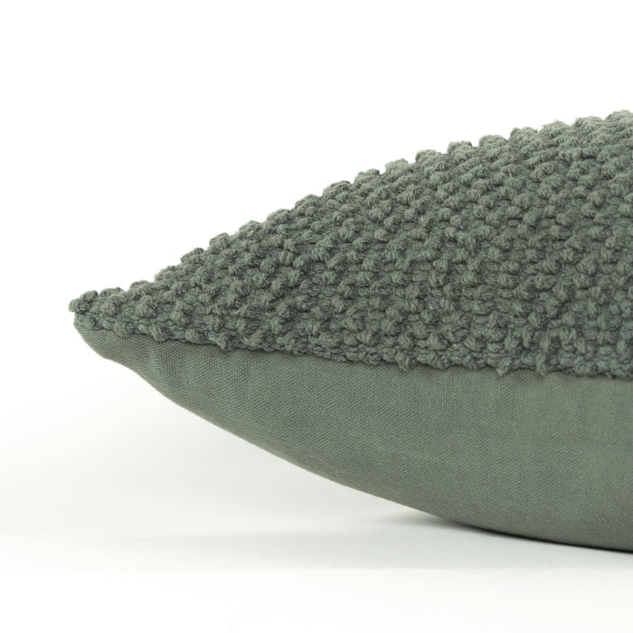 OLSSON OLIVE GREEN SOLID URBAN FARMHOUSE THROW PILLOW