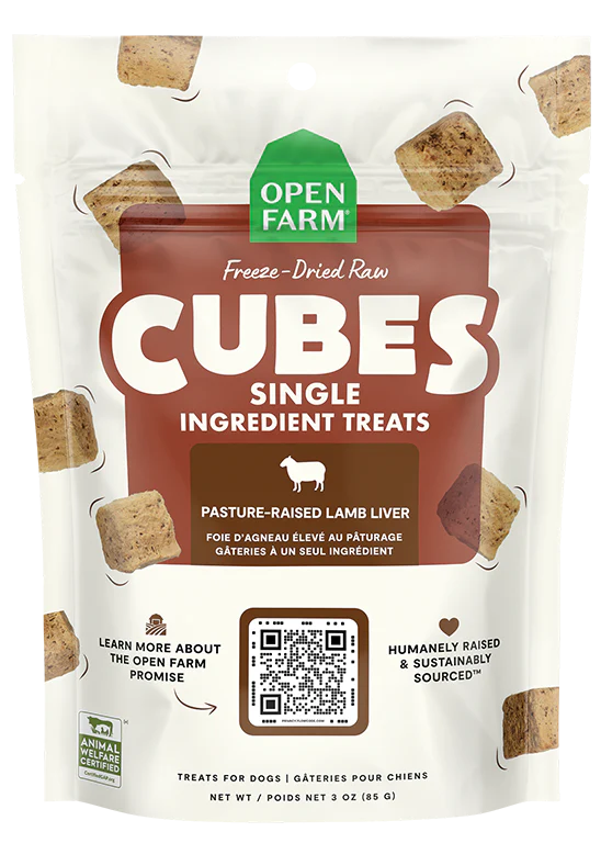 Open Farm Freeze Dried Raw Single Ingredient Lamb Liver Treat for Dogs