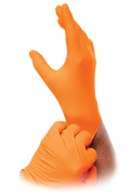 Orange Lightning Nitrile Gloves