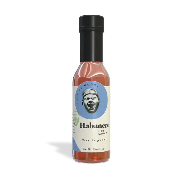 Pain Is Good Habanero Hot Sauce bottle showcasing spicy and flavorful habanero hot sauce.