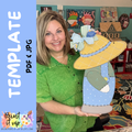 Patchwork Bonnet Boy Template