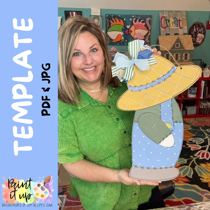 Patchwork Bonnet Boy Template